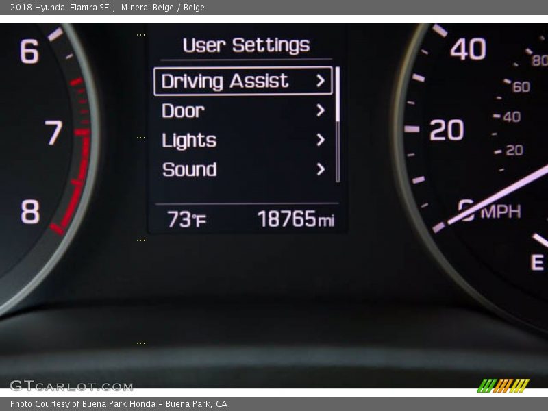 Mineral Beige / Beige 2018 Hyundai Elantra SEL