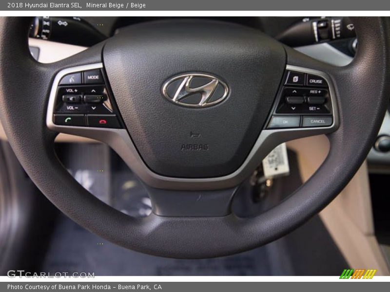 Mineral Beige / Beige 2018 Hyundai Elantra SEL