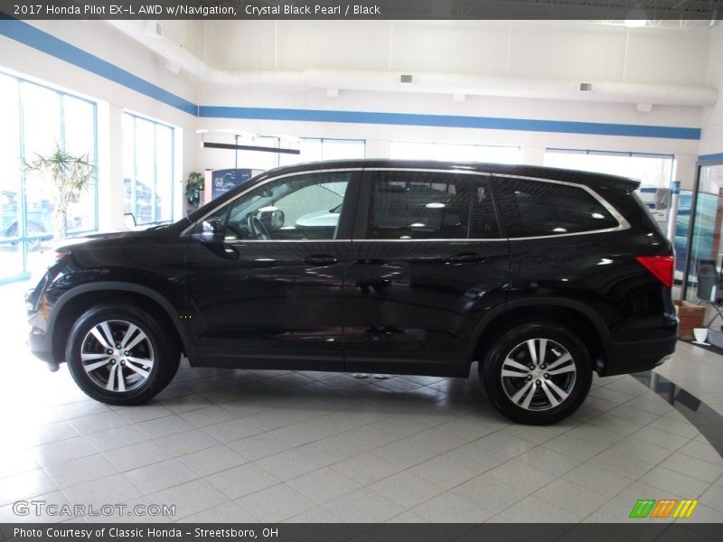 Crystal Black Pearl / Black 2017 Honda Pilot EX-L AWD w/Navigation