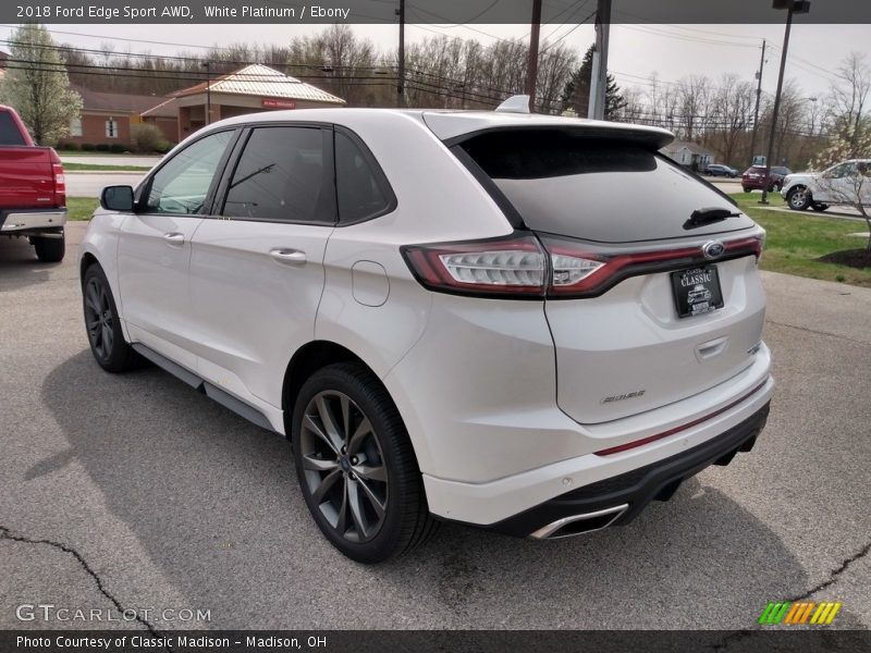 White Platinum / Ebony 2018 Ford Edge Sport AWD