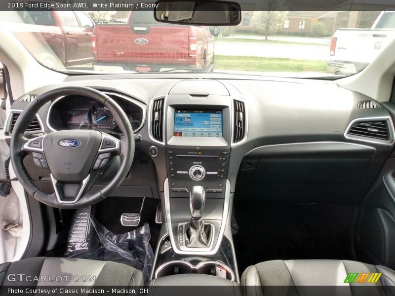 White Platinum / Ebony 2018 Ford Edge Sport AWD