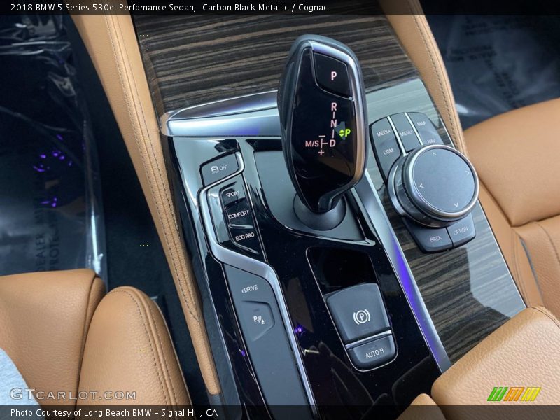 Carbon Black Metallic / Cognac 2018 BMW 5 Series 530e iPerfomance Sedan