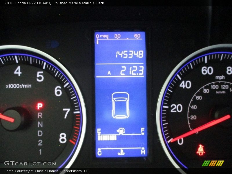 Polished Metal Metallic / Black 2010 Honda CR-V LX AWD