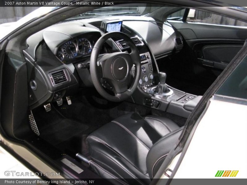 Metallic White / Black 2007 Aston Martin V8 Vantage Coupe