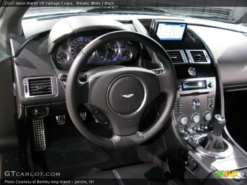 Metallic White / Black 2007 Aston Martin V8 Vantage Coupe