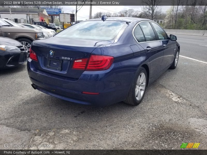 Imperial Blue Metallic / Everest Gray 2012 BMW 5 Series 528i xDrive Sedan