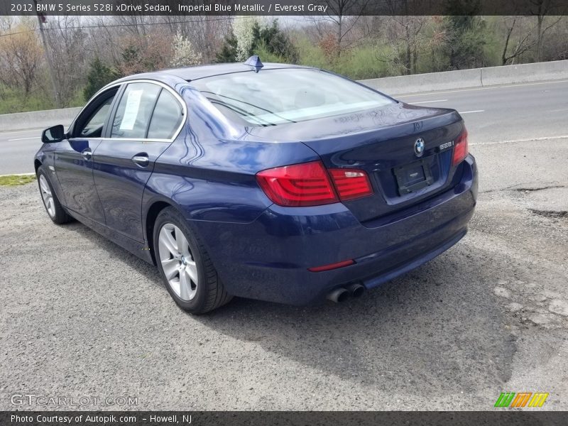 Imperial Blue Metallic / Everest Gray 2012 BMW 5 Series 528i xDrive Sedan