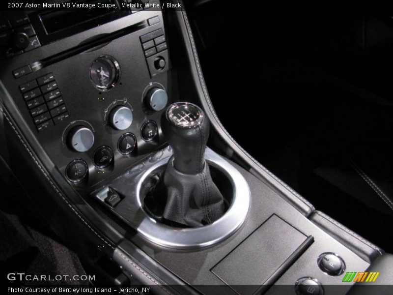 Metallic White / Black 2007 Aston Martin V8 Vantage Coupe