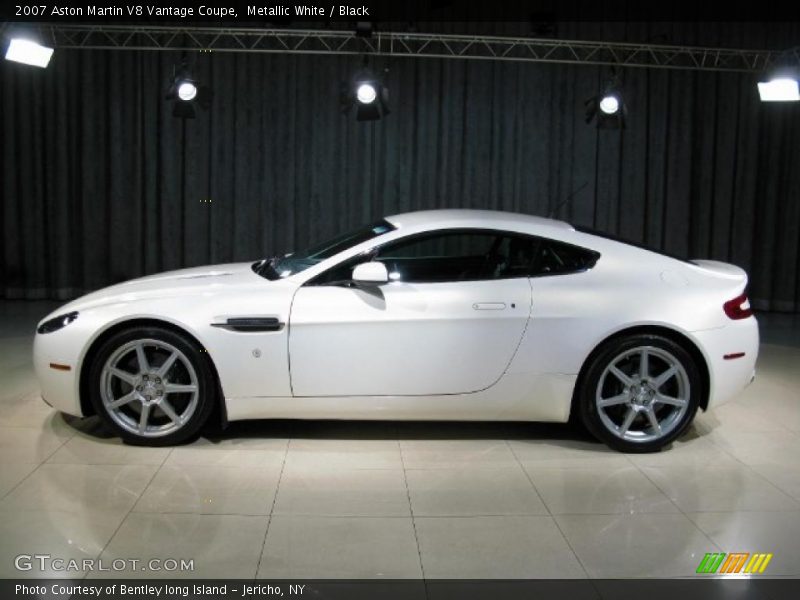 Metallic White / Black 2007 Aston Martin V8 Vantage Coupe