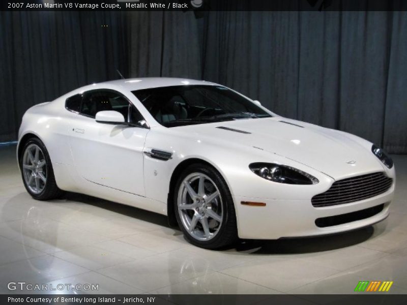 Metallic White / Black 2007 Aston Martin V8 Vantage Coupe