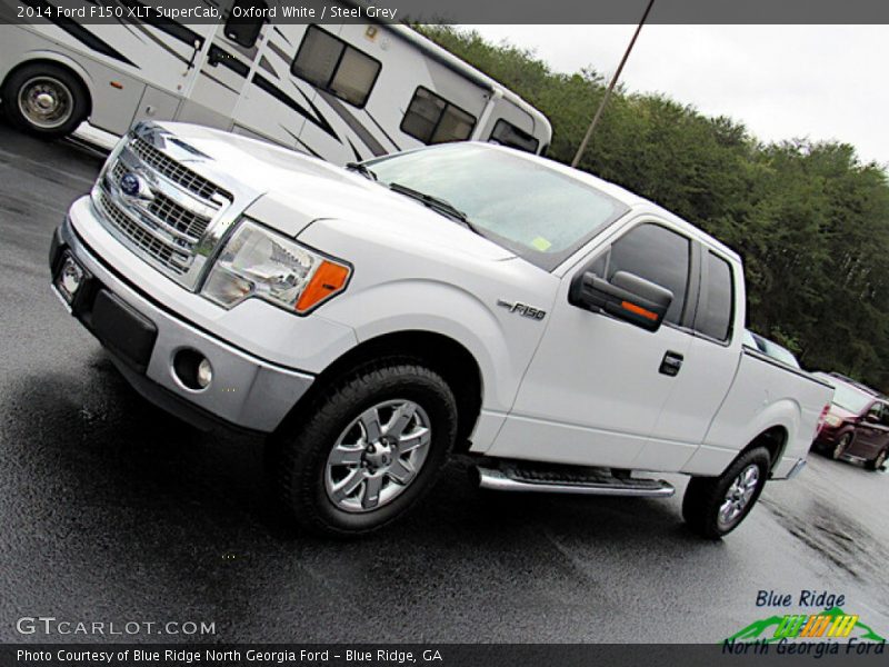 Oxford White / Steel Grey 2014 Ford F150 XLT SuperCab
