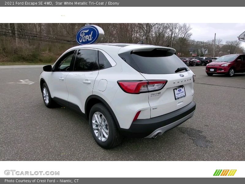 Star White Metallic Tri-Coat / Ebony 2021 Ford Escape SE 4WD