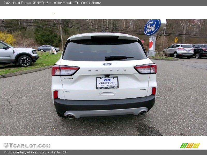 Star White Metallic Tri-Coat / Ebony 2021 Ford Escape SE 4WD