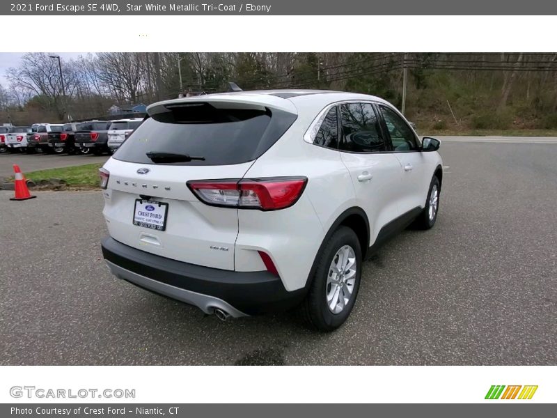 Star White Metallic Tri-Coat / Ebony 2021 Ford Escape SE 4WD