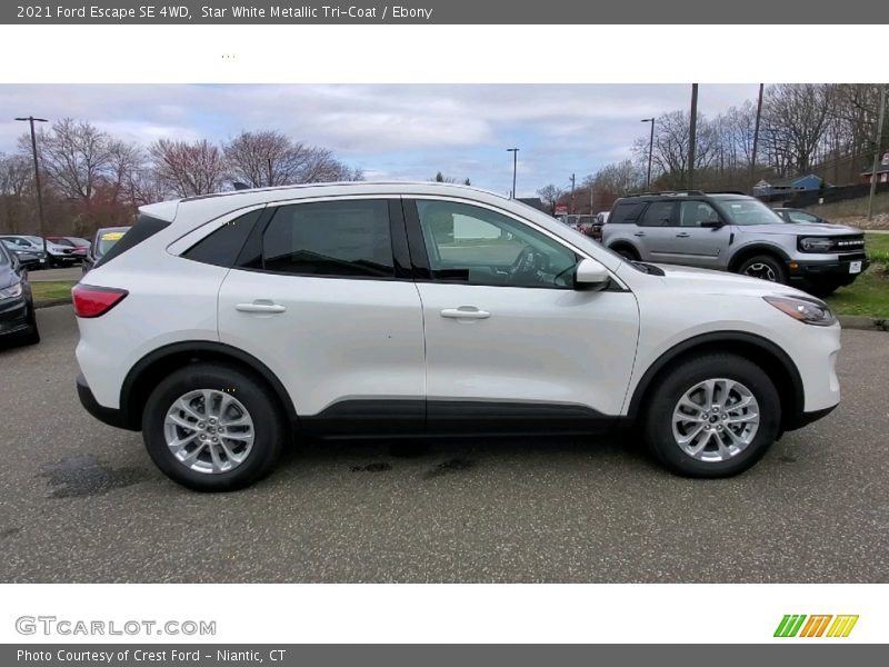 Star White Metallic Tri-Coat / Ebony 2021 Ford Escape SE 4WD
