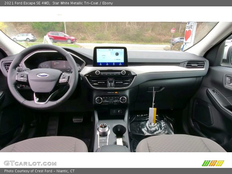 Star White Metallic Tri-Coat / Ebony 2021 Ford Escape SE 4WD