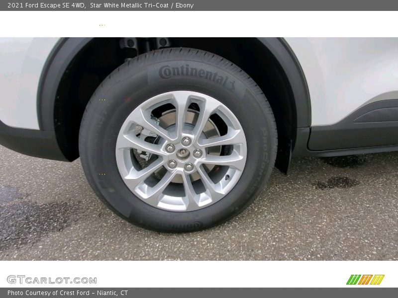 Star White Metallic Tri-Coat / Ebony 2021 Ford Escape SE 4WD