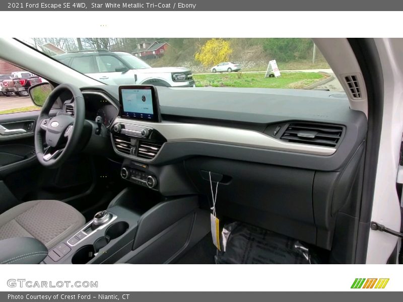 Star White Metallic Tri-Coat / Ebony 2021 Ford Escape SE 4WD