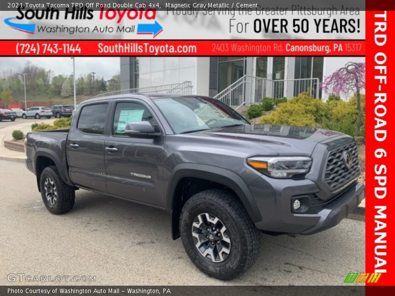 Magnetic Gray Metallic / Cement 2021 Toyota Tacoma TRD Off Road Double Cab 4x4