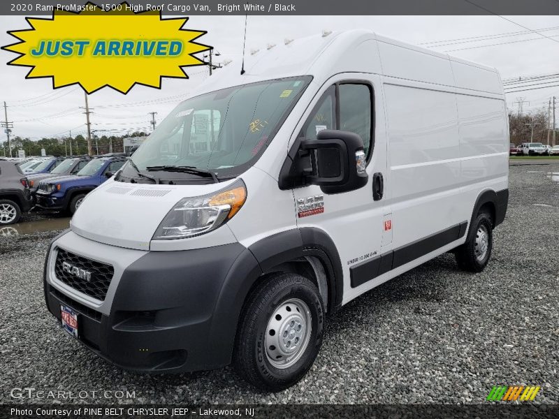 Bright White / Black 2020 Ram ProMaster 1500 High Roof Cargo Van