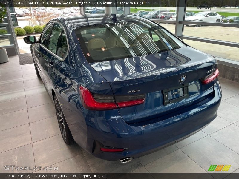 Phytonic Blue Metallic / Canberra Beige 2021 BMW 3 Series 330e xDrive Sedan