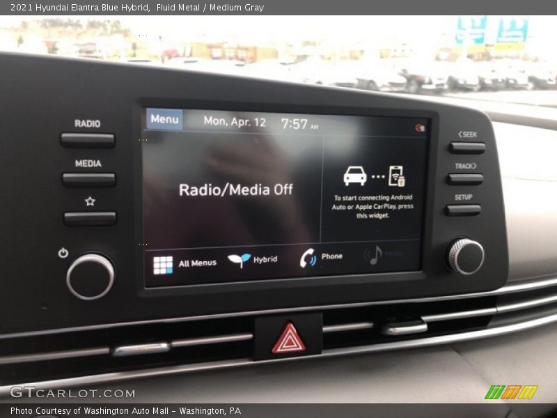 Fluid Metal / Medium Gray 2021 Hyundai Elantra Blue Hybrid