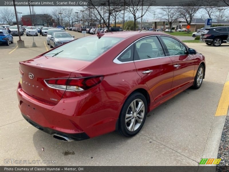 Scarlet Red / Gray 2018 Hyundai Sonata Limited