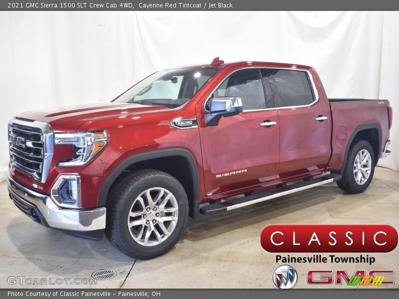 Cayenne Red Tintcoat / Jet Black 2021 GMC Sierra 1500 SLT Crew Cab 4WD