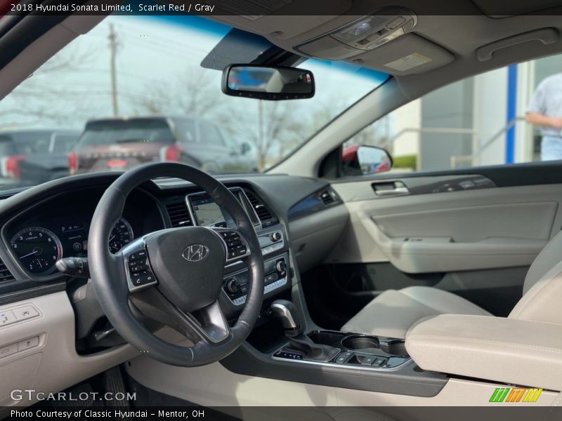 Scarlet Red / Gray 2018 Hyundai Sonata Limited