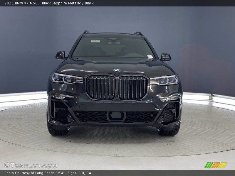 Black Sapphire Metallic / Black 2021 BMW X7 M50i