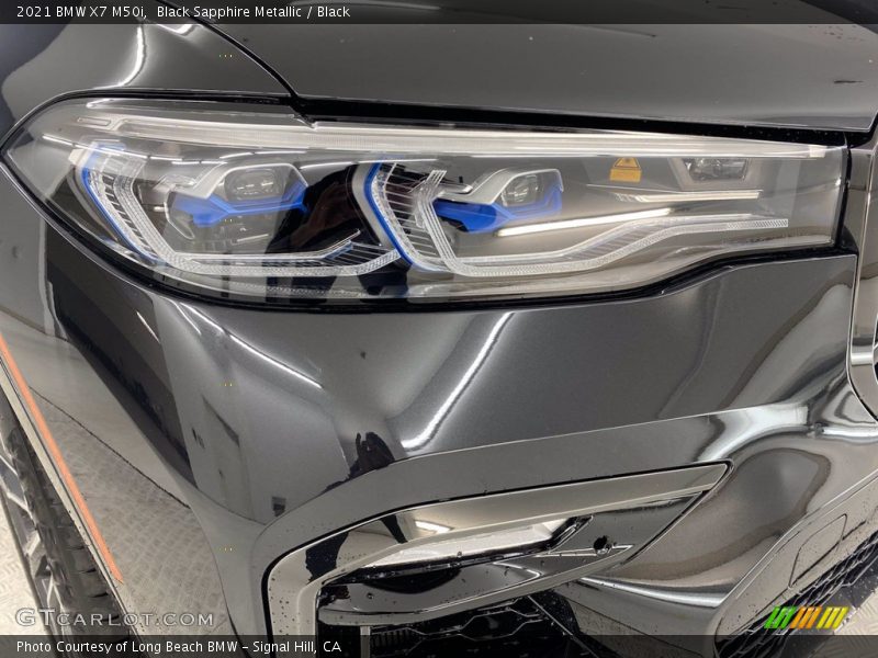 Black Sapphire Metallic / Black 2021 BMW X7 M50i
