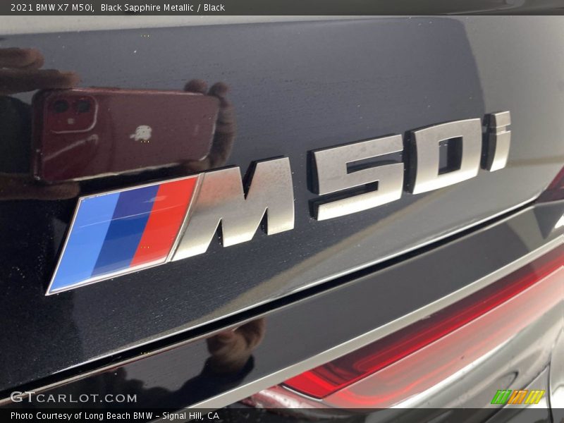 Black Sapphire Metallic / Black 2021 BMW X7 M50i