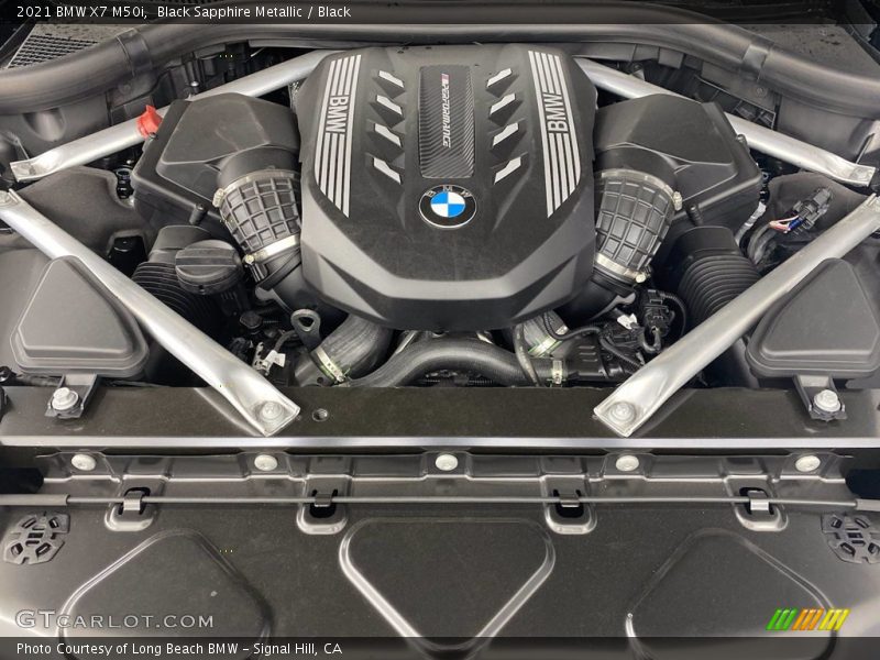 Black Sapphire Metallic / Black 2021 BMW X7 M50i