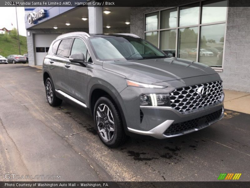 Hampton Gray / Black 2021 Hyundai Santa Fe Limited AWD