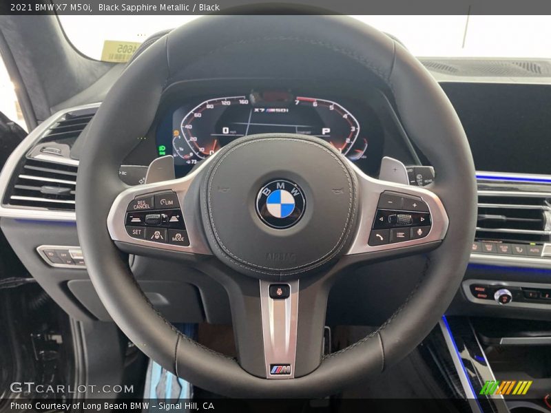 Black Sapphire Metallic / Black 2021 BMW X7 M50i