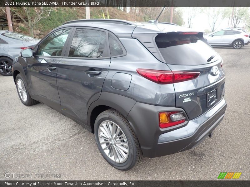 Thunder Gray / Black 2021 Hyundai Kona SEL AWD