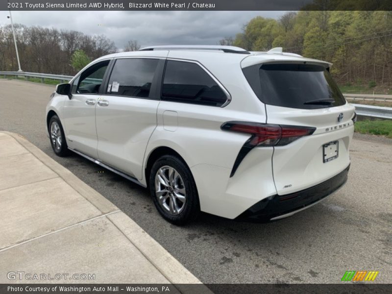 Blizzard White Pearl / Chateau 2021 Toyota Sienna Limited AWD Hybrid