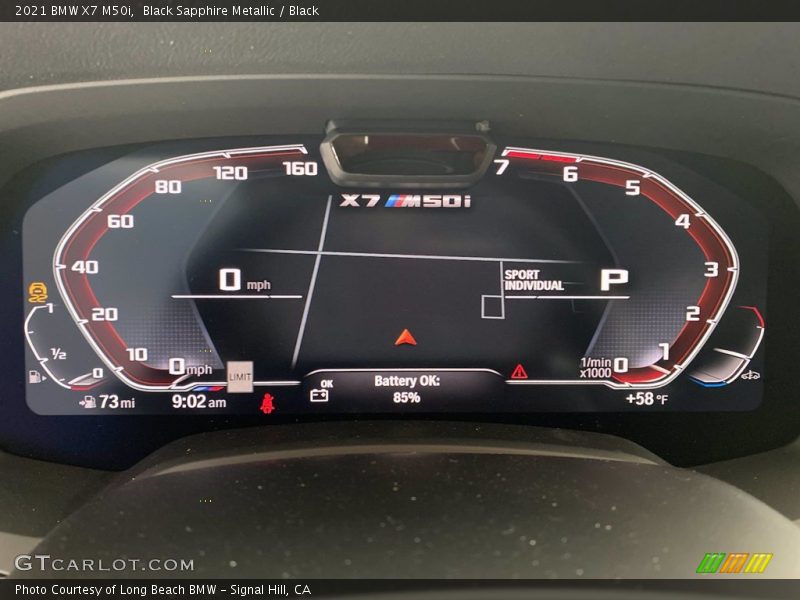 Black Sapphire Metallic / Black 2021 BMW X7 M50i