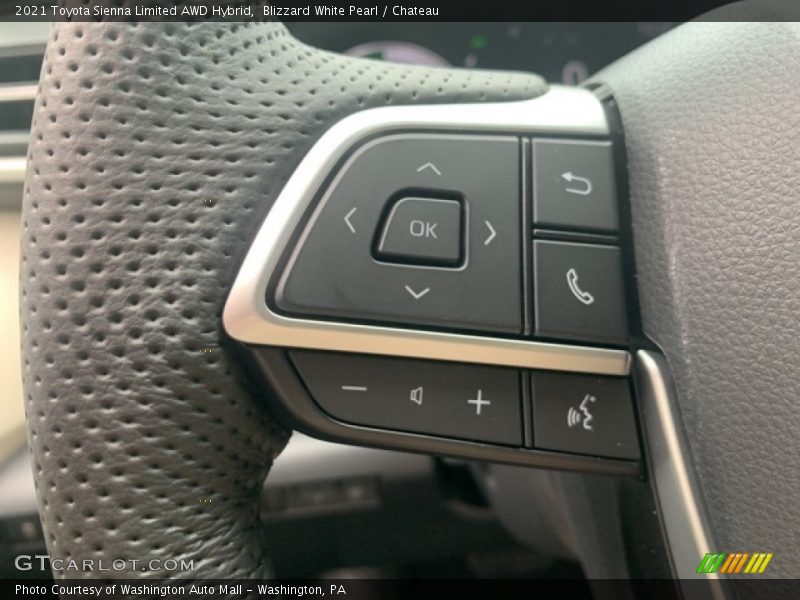 Blizzard White Pearl / Chateau 2021 Toyota Sienna Limited AWD Hybrid