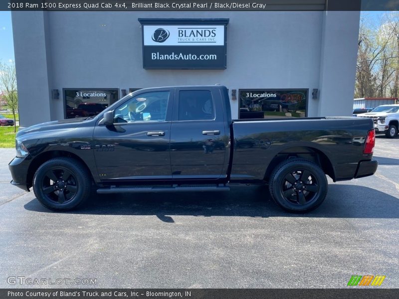 Brilliant Black Crystal Pearl / Black/Diesel Gray 2018 Ram 1500 Express Quad Cab 4x4