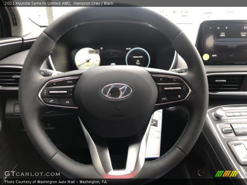 Hampton Gray / Black 2021 Hyundai Santa Fe Limited AWD