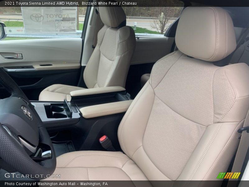 Blizzard White Pearl / Chateau 2021 Toyota Sienna Limited AWD Hybrid