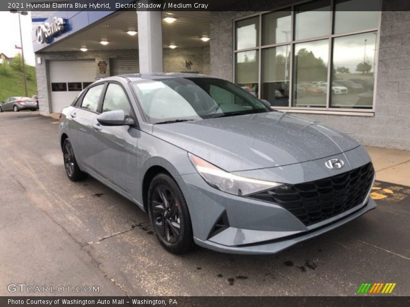 Electric Shadow / Medium Gray 2021 Hyundai Elantra Blue Hybrid