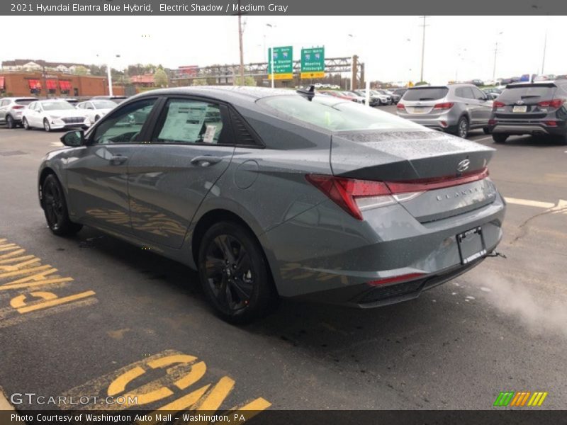 Electric Shadow / Medium Gray 2021 Hyundai Elantra Blue Hybrid