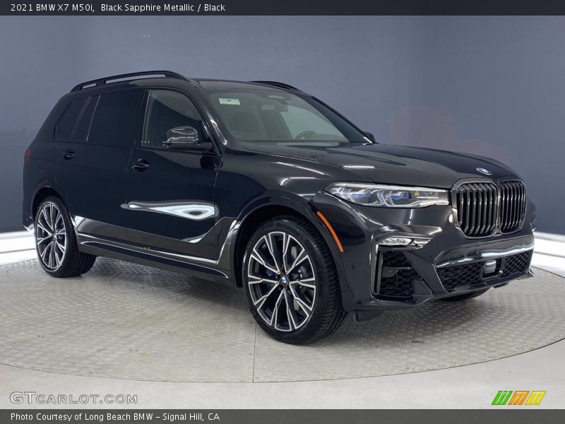 Black Sapphire Metallic / Black 2021 BMW X7 M50i