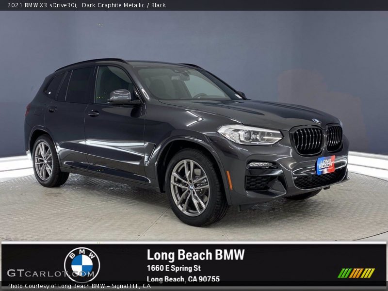Dark Graphite Metallic / Black 2021 BMW X3 sDrive30i