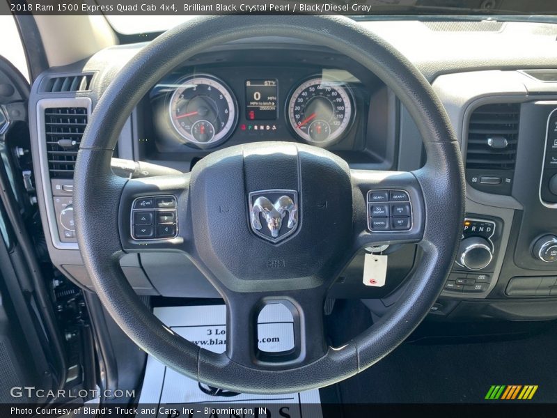 Brilliant Black Crystal Pearl / Black/Diesel Gray 2018 Ram 1500 Express Quad Cab 4x4