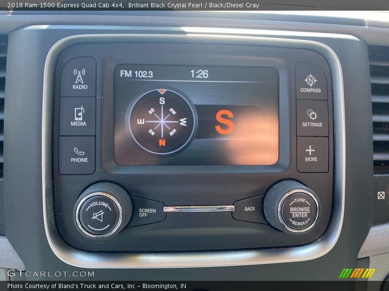 Brilliant Black Crystal Pearl / Black/Diesel Gray 2018 Ram 1500 Express Quad Cab 4x4