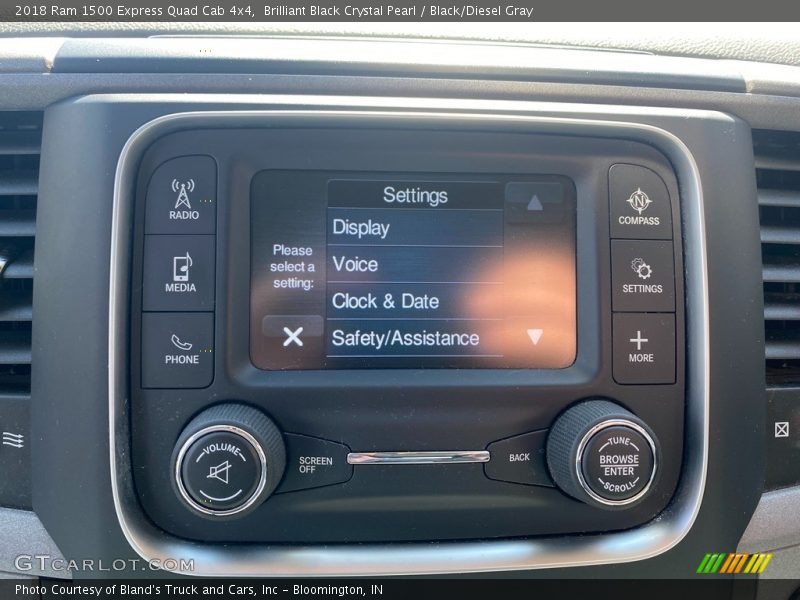 Brilliant Black Crystal Pearl / Black/Diesel Gray 2018 Ram 1500 Express Quad Cab 4x4