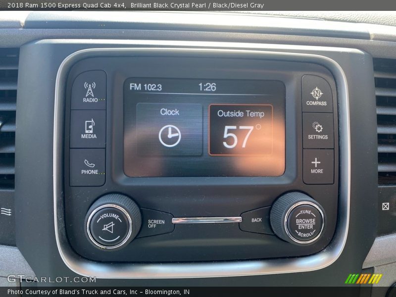 Brilliant Black Crystal Pearl / Black/Diesel Gray 2018 Ram 1500 Express Quad Cab 4x4